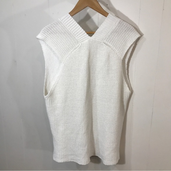 Eco by Design Sweater Vest White Medium - Picture 3 of 6